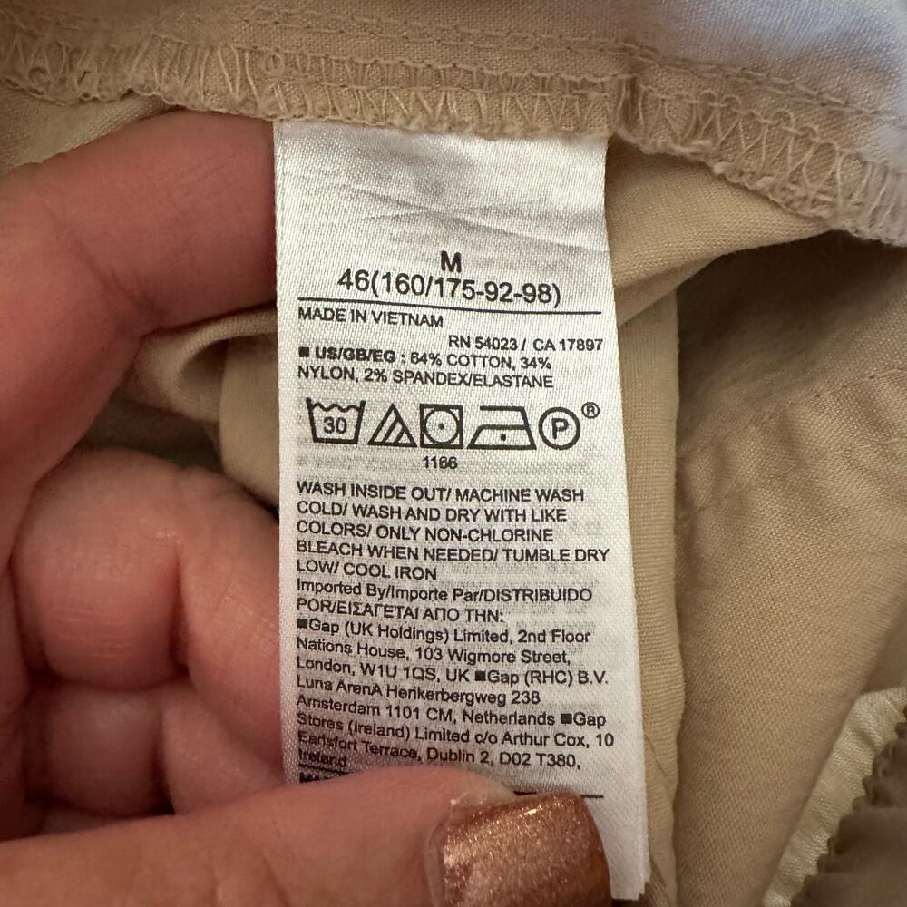 Gap Off-Duty Khaki Pull On High Waisted Pants Medium - Picture 11 of 12